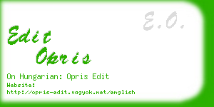 edit opris business card